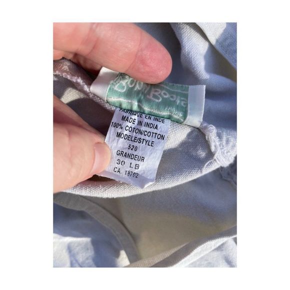 Vintage Y2K Vintage Beige Overalls 100% Cotton Baby Boots India Sz 30 lbs - Picture 9 of 12